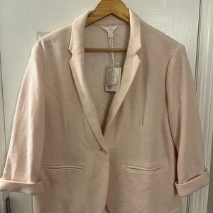 Lauren Conrad 3/4 sleeve blazer baby pink color